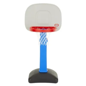 Little Tikes TotSports Easy Score Toy Basketball Hoop with Ball, Height Adjustable, Indoor Outdoor Backyard Toy Sports Play Set For Kids Girls Boys Ages 18 months to 5 Year Old, Blue