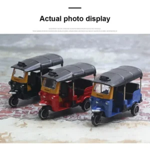 Alloy Tricycle Retro Simulation Model, Three Wheeled Motorcycle, Car Model Toys for Kids
