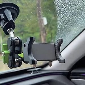 Universal Ball Head Arm for Phone Suction Cup Phone Holder 360° Rotating Car Phone Holder Mount for Car Dashboard Windshield Vehicle Sunroof Compatible with iPhone & Samsung and Other Mobile Phone
