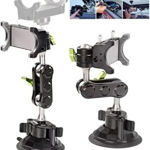 Universal Ball Head Arm for Phone 2023 New 360° Rotating Car Phone Holder Mount Ballhead Magic Arm Suction Cup Phone Holder for Car Dashboard Windshield Vehicle Sunroof
