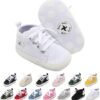 Baby Girls Boys Shoes Soft Anti-Slip Sole Newborn First Walkers Star High Top Canvas Denim Unisex Infant Sneaker