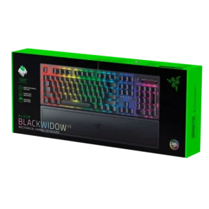 Razer BlackWidow V3 Full Size Mechanical Gaming Keyboard for PC, Chroma RGB, Wrist Rest, Black