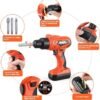 Kids Tool Set – Zealous 45 pcs Toddler Tool Set with Tool Box & Electronic Toy Drill, Pretend Play Kids Toys, Toy Construction Tools for Kids Ages 3,4,5,6,7,8 Years Old (A-Orange)