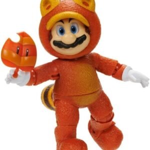 The Super Mario Bros. Movie - 5 Inch Action Figures Series 2 – Tanooki Mario Figure with Leaf Accessory