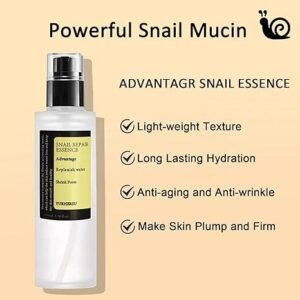 2PCS Advanced Snail 96% Mucin Power Essence, 100mL /3.38 fl.oz Snail Secret Mucin Serum for Skin Care