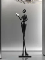 Elegant Lady Sculpture Ornaments - Image 2