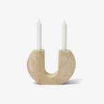 Rowan Yellow Travertine Candle Holder