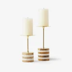 Strata Rise Marble Candle Holder