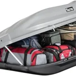 TACTIK Rooftop Cargo Carrier Box， X-Large - Made in USA - Patent-Pending Access from Both Sides - Fits Jeeps， Cars， SUVs & Minivans - Car Roof Hard Shell Cargo Carrier - 57 x 38.5 x 17.75