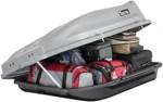 TACTIK Rooftop Cargo Carrier Box， X-Large - Made in USA - Patent-Pending Access from Both Sides - Fits Jeeps， Cars， SUVs & Minivans - Car Roof Hard Shell Cargo Carrier - 57 x 38.5 x 17.75