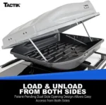 TACTIK Rooftop Cargo Carrier Box， X-Large - Made in USA - Patent-Pending Access from Both Sides - Fits Jeeps， Cars， SUVs & Minivans - Car Roof Hard Shell Cargo Carrier - 57 x 38.5 x 17.75 - Image 2