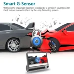 EKLEVA Car DVR 3 Cameras Lens 4.0 Inch HD Dash camera 3 way car Dual Lens With Rear View Camera Video Recorder Auto Dash Cam - Image 2