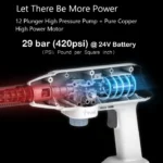 Xiao Si High Pressure Water Gun Cordless Car Wash Spray Gun Water Jet For Car Wash