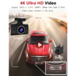 Mojo Car Cam 3 Pro 4K Car Camera Front and Back 1080P WiFi Dash Cam App Control - Image 5