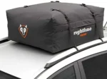 Rightline Gear Range Jr Weatherproof Rooftop Cargo Carrier for Top of Vehicle， Attaches With or Without Roof Rack， 10 Cubic Feet， Black