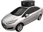 Rightline Gear Range Jr Weatherproof Rooftop Cargo Carrier for Top of Vehicle， Attaches With or Without Roof Rack， 10 Cubic Feet， Black - Image 3