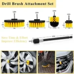 FCLUSLL 30Pcs Car Cleaning Tools Kit， Car Detailing Kit with 18inch Rim Wheel Brush， Detail Brushes， Wash Mitt， Interior and Exterior Auto Wheel Tire Brush Set