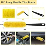 FCLUSLL 30Pcs Car Cleaning Tools Kit， Car Detailing Kit with 18inch Rim Wheel Brush， Detail Brushes， Wash Mitt， Interior and Exterior Auto Wheel Tire Brush Set - Image 4