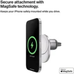 Belkin BoostCharge™ Pro ​Wireless Car Charger with MagSafe 15W Extra Strong Magnetic Vent Mount for iPhone 12， 13， 14 - Image 3