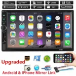 7018B 7 Double 2 Din Car Stereo FM Radio Touch Screen Bluetooth MP5 Player USB/TF/Phone Mirror Link - Image 3