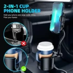 Universal Ball Head Arm for Phone Suction Cup Phone Holder 360° Rotating Car Phone Holder Mount for Car Dashboard Windshield Vehicle Sunroof Compatible with iPhone & Samsung and Other Mobile Phone - Image 5