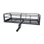 Heavy-Duty Hitch-Mounted Cargo Basket ¨C 750 LB Capacity with High Side Rails & Anti-Wobble Stabilizer - Image 6