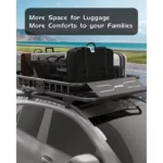 64" x 39" Universal Roof Rack Basket - 200LBS Heavy Duty Cargo Carrier with Extension for SUV, Truck, and Vehicle - Image 4