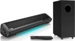 Saiyin Sound Bars for TV with Subwoofer, 2.1 Deep Bass Small Soundbar Monitor Speaker Home Theater Surround System PC Gaming Bluetooth/AUX/Optical Connection, Wall Mountable 17-inch - Image 3