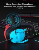 SENZER SG500 Surround Sound Pro Gaming Headset with Noise Cancelling Microphone - Soft Memory Foam Padding - Portable Foldable Headphones for PC, PS4, PS5, Xbox One, Switch - Red&Blue - Image 2