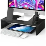 16.5 Inch Monitor Desk Organizer Stand for Laptop Computer with Phone Holder, Versatile as Storage Shelf & Screen Holder - Image 2
