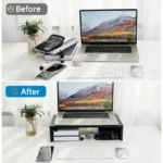 16.5 Inch Monitor Desk Organizer Stand for Laptop Computer with Phone Holder, Versatile as Storage Shelf & Screen Holder - Image 3