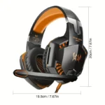 Upgrade Your Gaming Experience: G2000 Surround Stereo Gaming Headset with Noise Cancelling Mic, LED Lights & Soft Memory Earmuffs for PS5/PS4/Xbox One/Nintendo Switch/PC Mac - Image 4