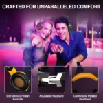 Upgrade Your Gaming Experience: G2000 Surround Stereo Gaming Headset with Noise Cancelling Mic, LED Lights & Soft Memory Earmuffs for PS5/PS4/Xbox One/Nintendo Switch/PC Mac - Image 5