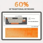 K68 60% Wireless Mechanical Keyboard, Wireless 5.0/2.4GHz With Dual Mode 2-in-1 Receiver, Compact 68-Key Hot Swappable Gaming Keyboard For PC Mac Xbox Smartphone - Image 5