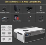 Portable Android 9.0 Proyector Native 1080p Home Theater 4K Smart Projector BT - Image 5