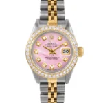 Pre-Owned Rolex 6917 Ladies 26mm Datejust Wristwatch Pink Mother of Pearl Diamond (3 Year Warranty)