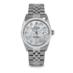 Pre-Owned Rolex 16014 Men's 36mm Datejust Wristwatch Mother of Pearl Diamond (3 Year Warranty) - Image 2
