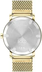 Movado Men’s Bold Evolution Pale Yellow Gold Ion-Plated Steel Case and Mesh Bracelet， Yellow Gold