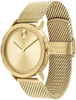 Movado Men’s Bold Evolution Pale Yellow Gold Ion-Plated Steel Case and Mesh Bracelet， Yellow Gold - Image 4
