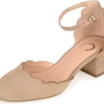 Journee Collection Womens Edna Heels with Buckled Ankle Strap and Tru Comfort Foam Footbed