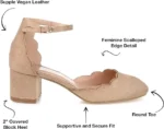 Journee Collection Womens Edna Heels with Buckled Ankle Strap and Tru Comfort Foam Footbed - Image 3