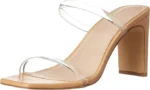 The Drop Women's Avery Square Toe Two Strap High Heeled Sandal - Image 2