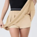 EXLURA Women 2024 Girls High Waist A-Line Pleated Mini Skirt Skort Skater Tennis Skirt Lining Shorts