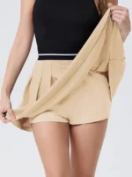 EXLURA Women 2024 Girls High Waist A-Line Pleated Mini Skirt Skort Skater Tennis Skirt Lining Shorts