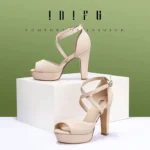 IDIFU Women's Platform Chunky High Heels Dress Sandals Peep Toe Ankle Strap Wedding Party Evening Shoes for Women Bride