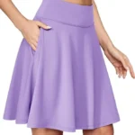IUGA 20" Knee Length Skorts Skirts for Women with Pockets Tennis Skirt High Waisted Golf Skirts for Women Casual Athletic