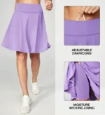 IUGA 20" Knee Length Skorts Skirts for Women with Pockets Tennis Skirt High Waisted Golf Skirts for Women Casual Athletic - Image 2