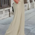 Dokotoo Wide Leg Womens Pants 2024 Work Business High Waisted Casual Dress Palazzo Flowy Trousers