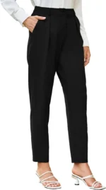 GRACE KARIN Women's Casual Work Pants with Pockets Elastic Waist Plaid Pants - Image 2