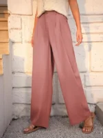 GRACE KARIN Wide Leg Pants Women's Linen High Waisted Business Casual Straight Long Trousers Palazzo Pants - Image 3